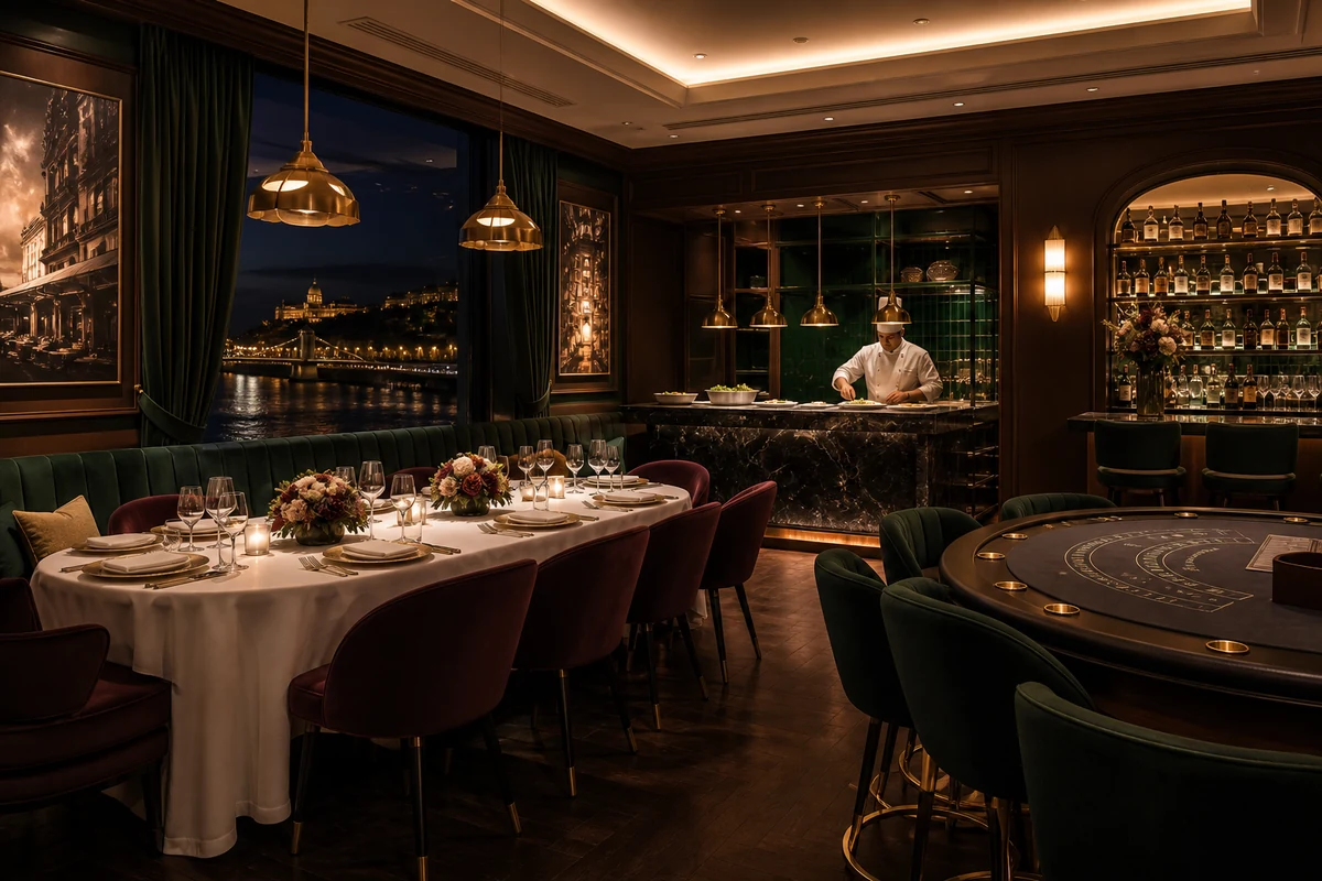 Bárpult és casino lounge enteriőr